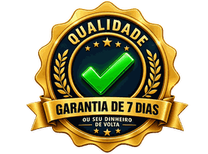 Selo de garantia de 7 dias com devolução integral
